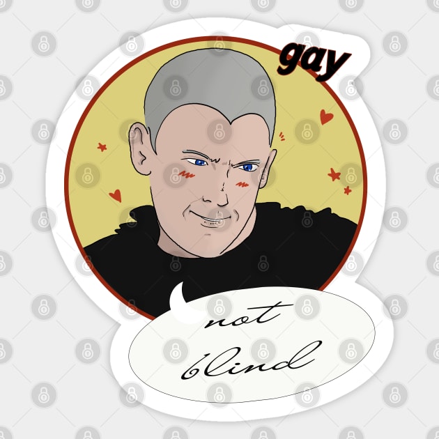 Gay, not blind v.2 Sticker by ManuLuce